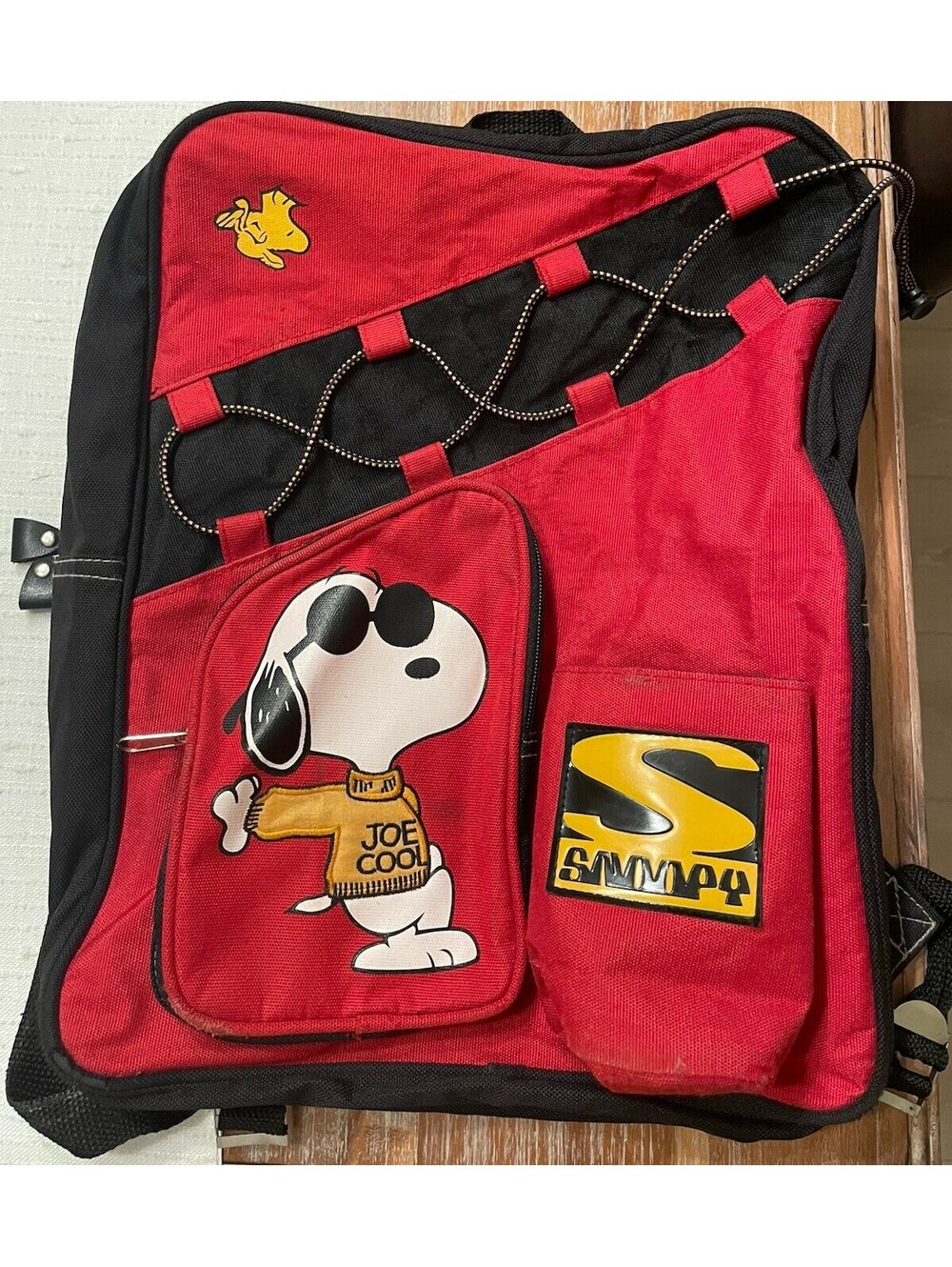 Vintage Peanuts Snoopy Woodstock Mischief Makers “Joe Cool” Backpack